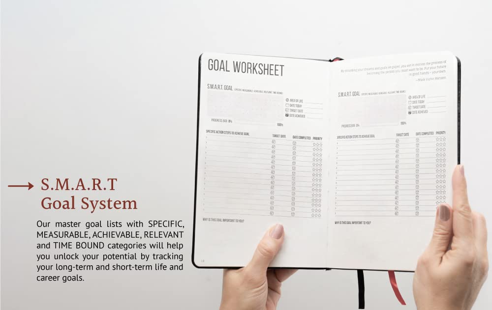 A5 Notitzbuch, Kalender & Tagesplaner:Strapazierfähiger Terminplaner & Notizbuch, Wochen- & Monatszi