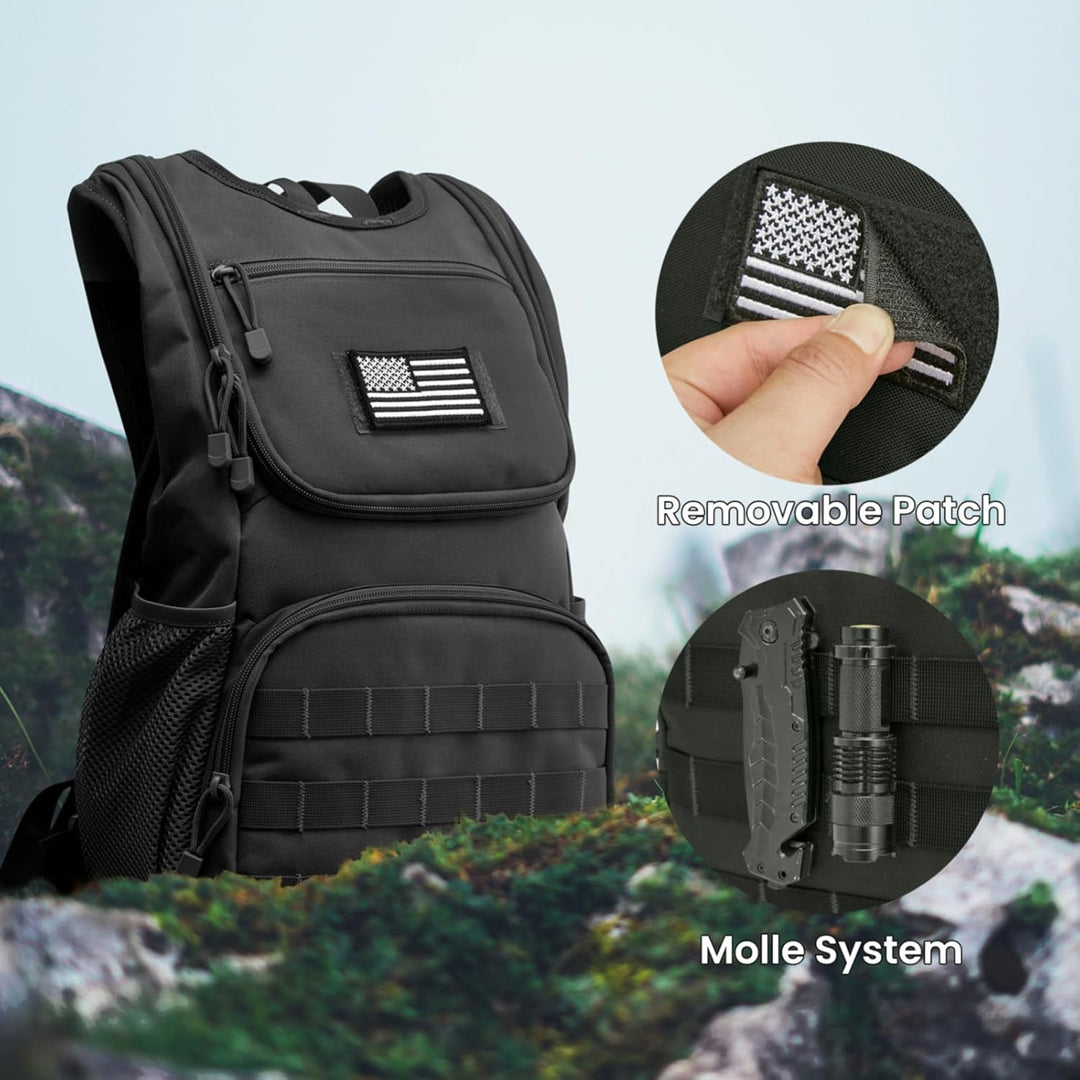 G4Free Militär Trinkrucksack Rucksäck mit 2L Verbesserter Blase Trinkblasen Wanderrucksäcke für Wand
