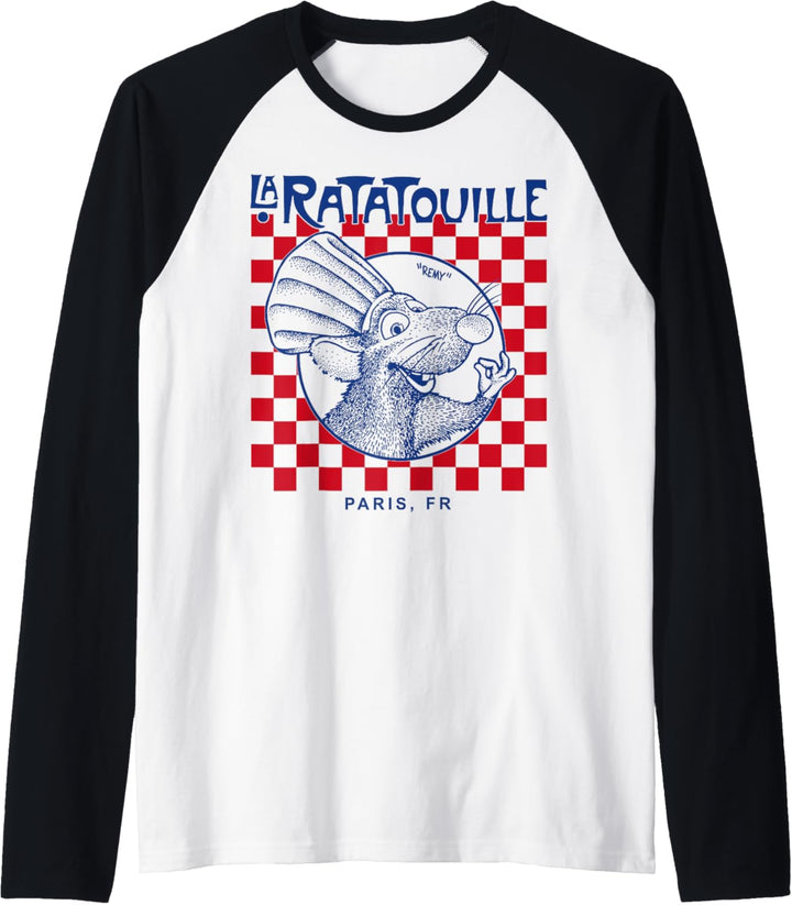 Disney Pixar Ratatouille Remy Paris Checkerboard Raglan