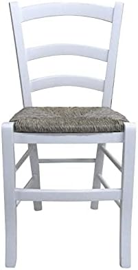 Dmora - Klassischer Holzstuhl, für Esszimmer, Küche oder Wohnzimmer, Made in Italy, 46x42h87 cm, Far