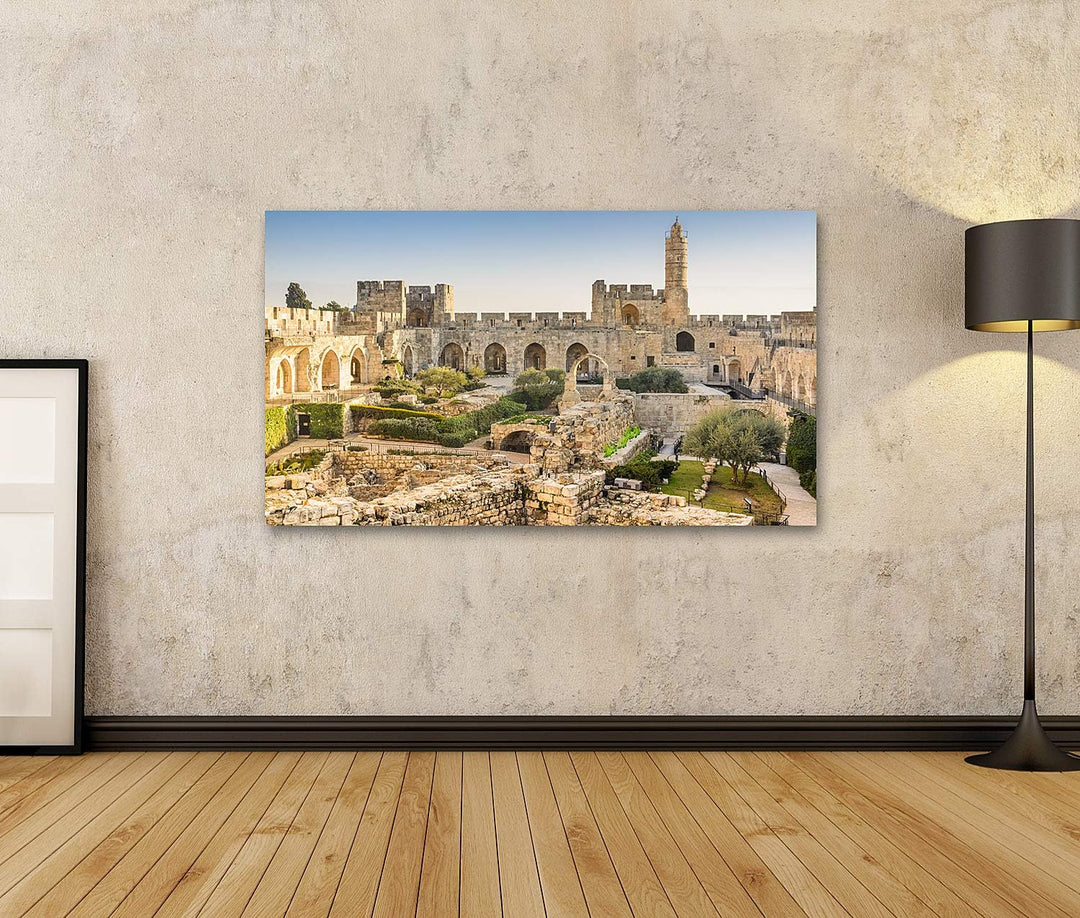 islandburner Bild auf Leinwand Jerusalem Israel Am Davidsturm Bilder Wandbilder Poster Leinwand 80x4