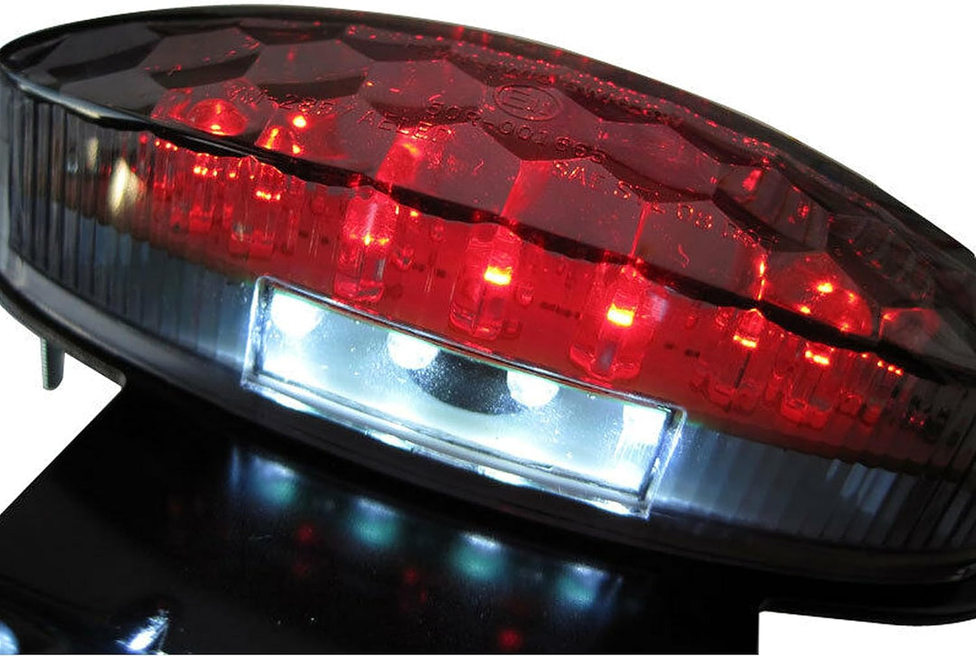 Alchemy Parts universell E-geprüft LED Stop/Heckleuchte mit eingebautem Blinker/Signale Turn, rauchg