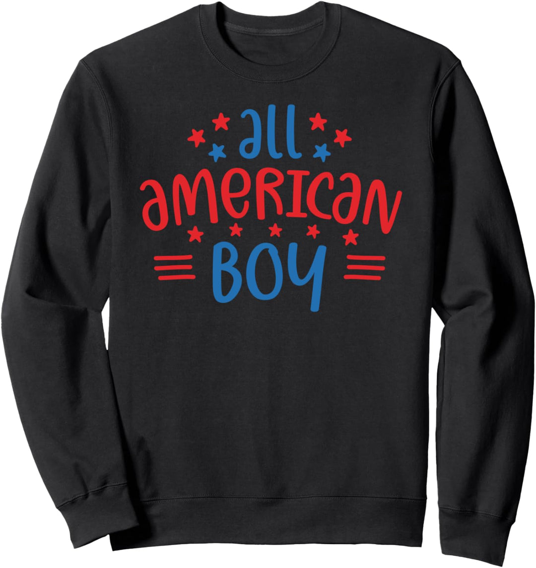 4. Juli-Shirt. ALL AMERICAN BOY USA Flagge Patriotisches Sweatshirt