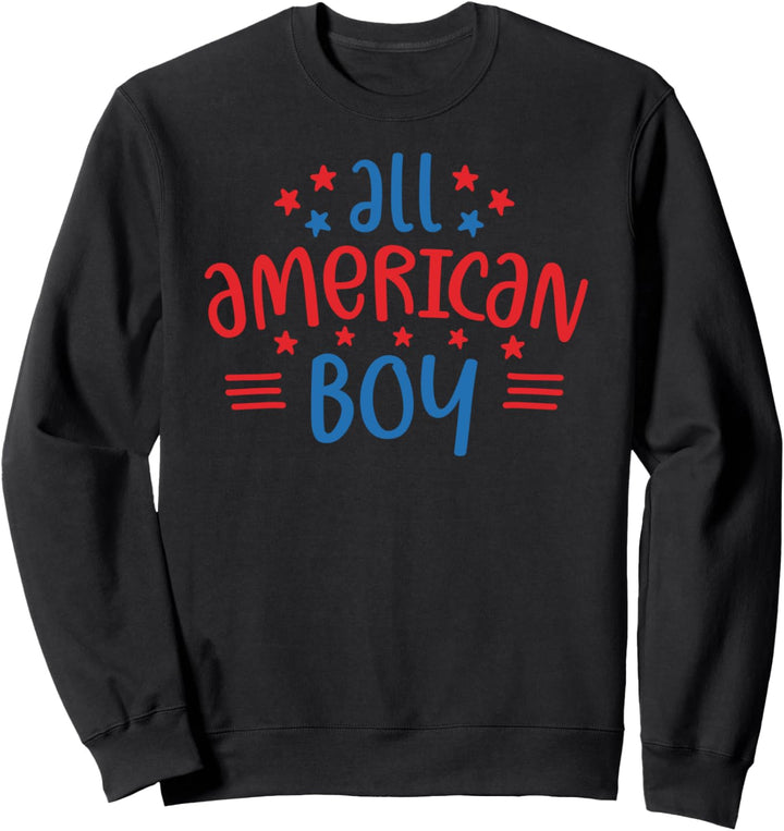 4. Juli-Shirt. ALL AMERICAN BOY USA Flagge Patriotisches Sweatshirt