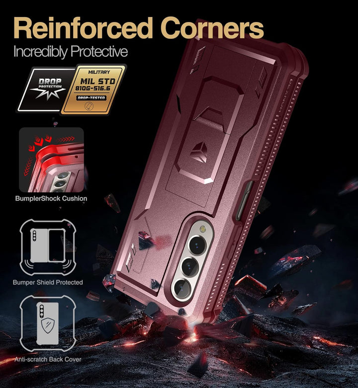 Dexnor für Samsung Galaxy Z Fold 3 5G (2021) Hülle, Full-Body Dual Layer Rugged Case mit eingebautem