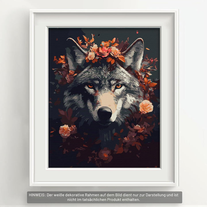 Bougimal Malen Nach Zahlen Erwachsene Tiere Mit Rahmen inklusive Pinsel und Acrylfarben - 40 x 50 cm