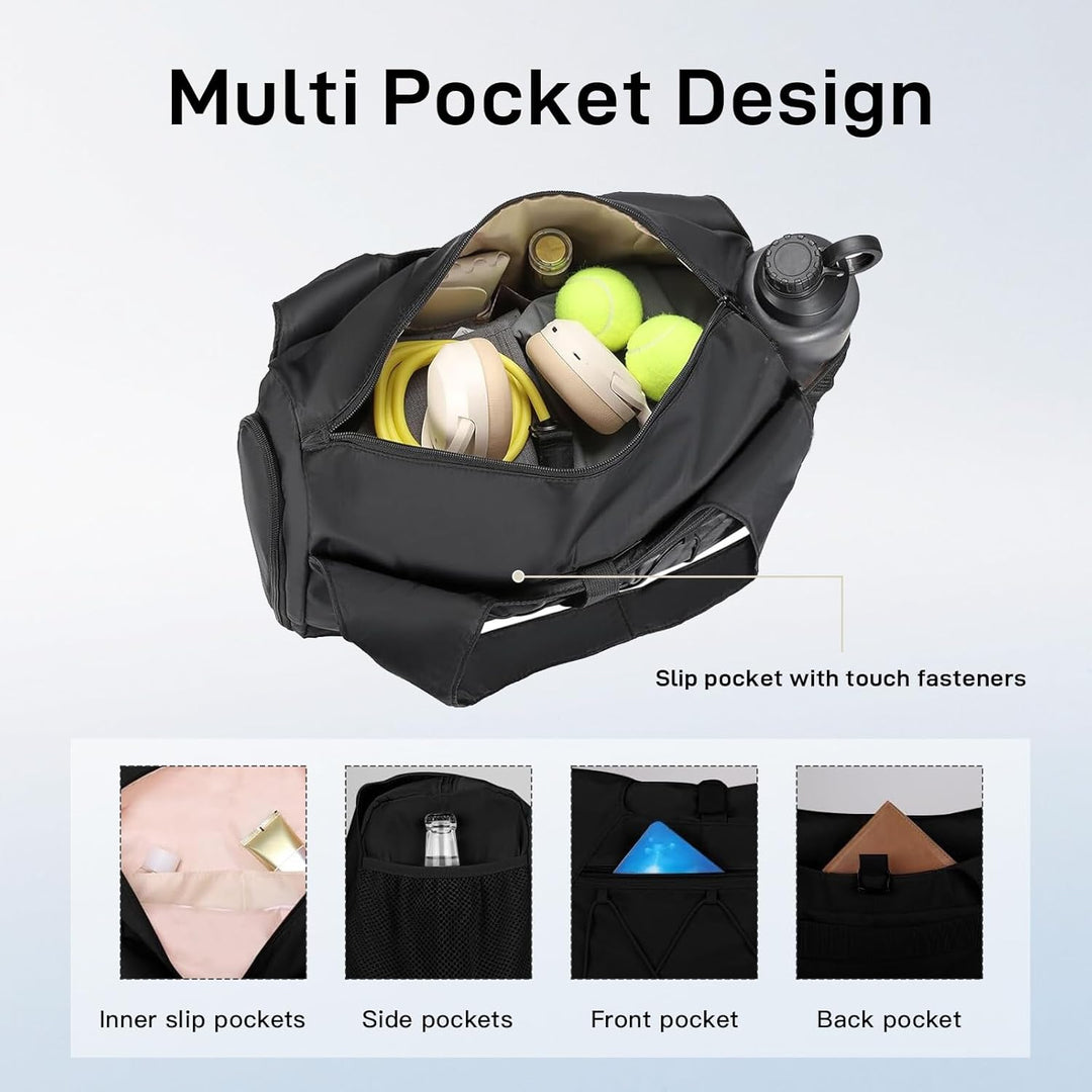 Sporttasche Damen - Sporttasche mit Schuhfach und Nassfach - Gym Tasche Leicht Wasserabweisend - Rei