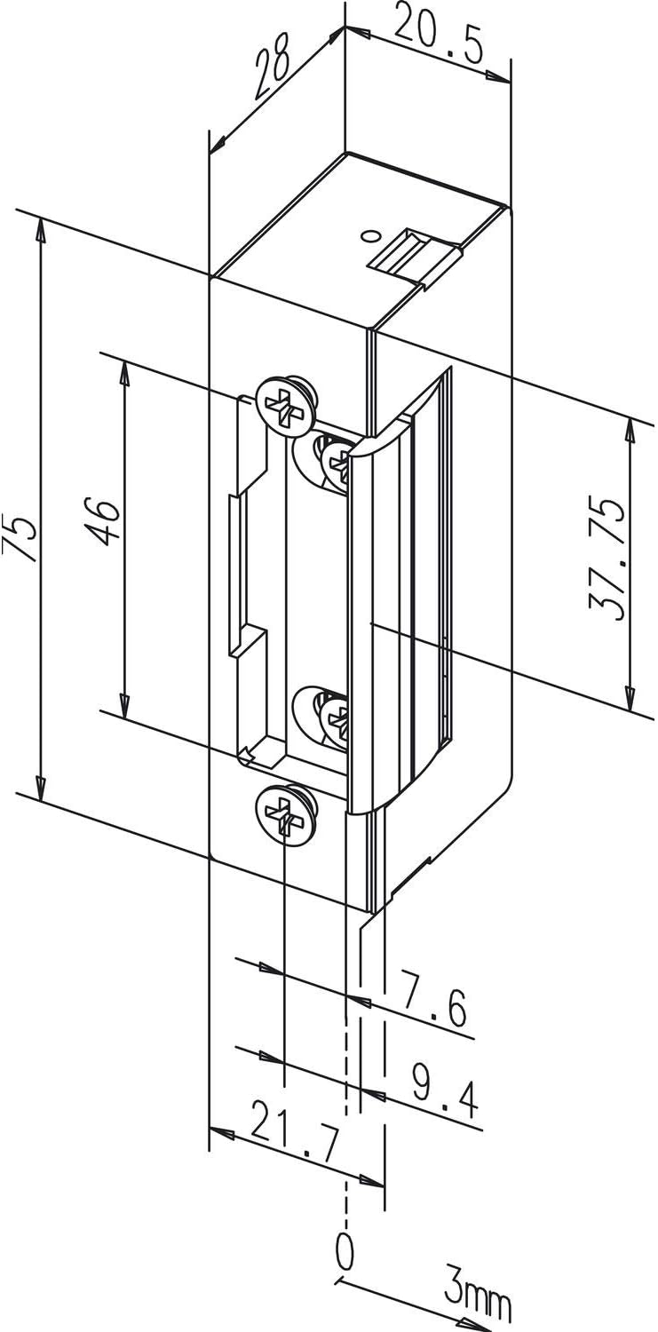 effeff Austauschstück E-Öffner 1410E | mit mechanischer Entriegelung | 1410E--------00