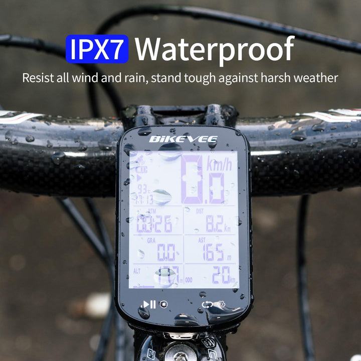 GPS Fahrradcomputer Kabellos Bluetooth 2,6 Zoll Glasdisplay