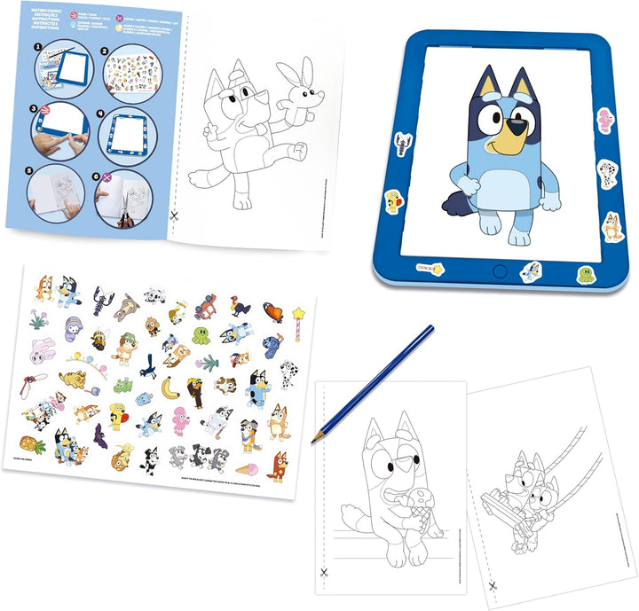 Educa - Bluey Design Tisch. Gestalten, malen & dekorieren Sie mit dem neuen leuchtenden Zeichentable