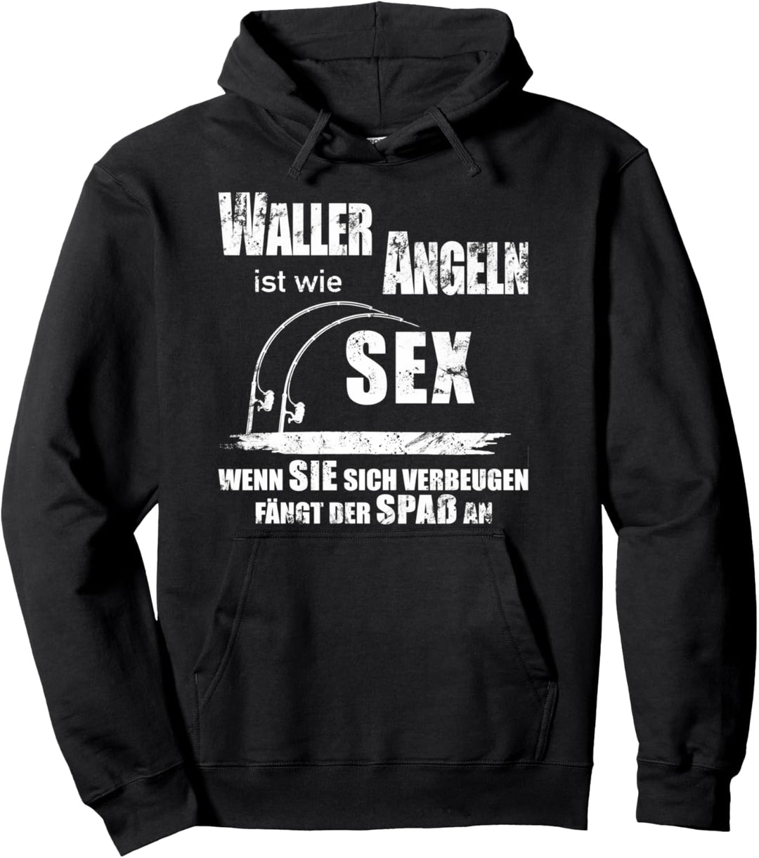 Lustiges Waller Angeln Welsangeln Fischen Silure Catfish Pullover Hoodie