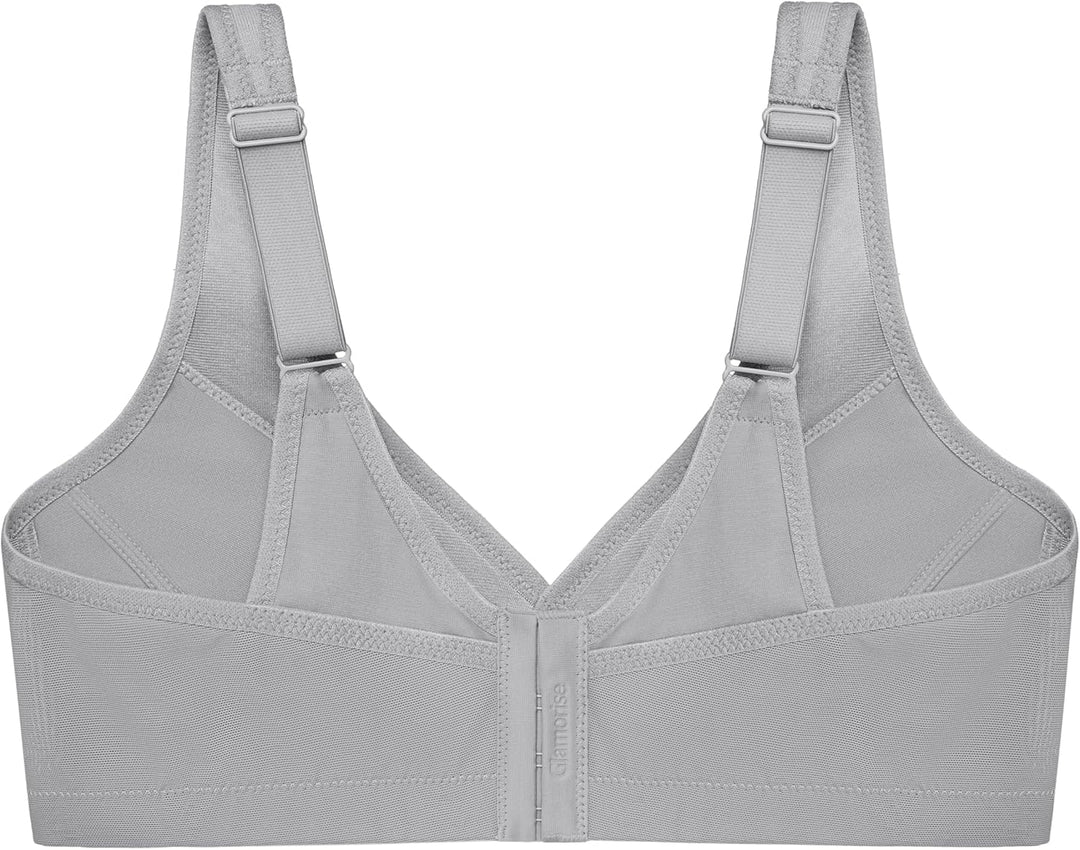 Glamorise Women's 1005 Full Coverage Bra 85C Grau, 85C Grau