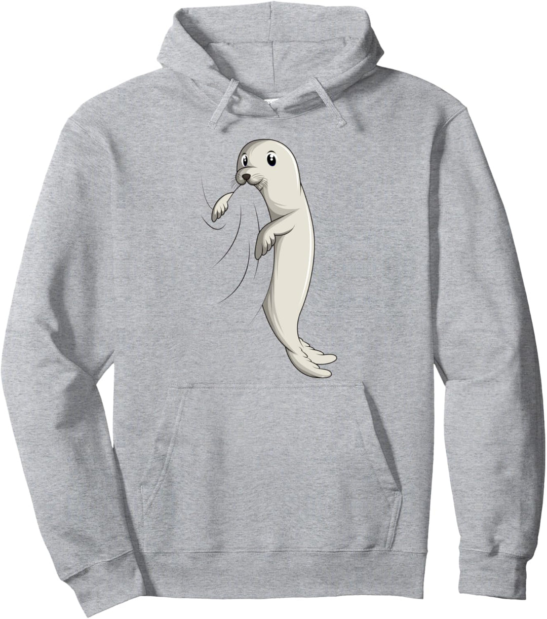 Robbe Seelöwe Seehund Robben Kinder Mädchen Jungen Damen Pullover Hoodie