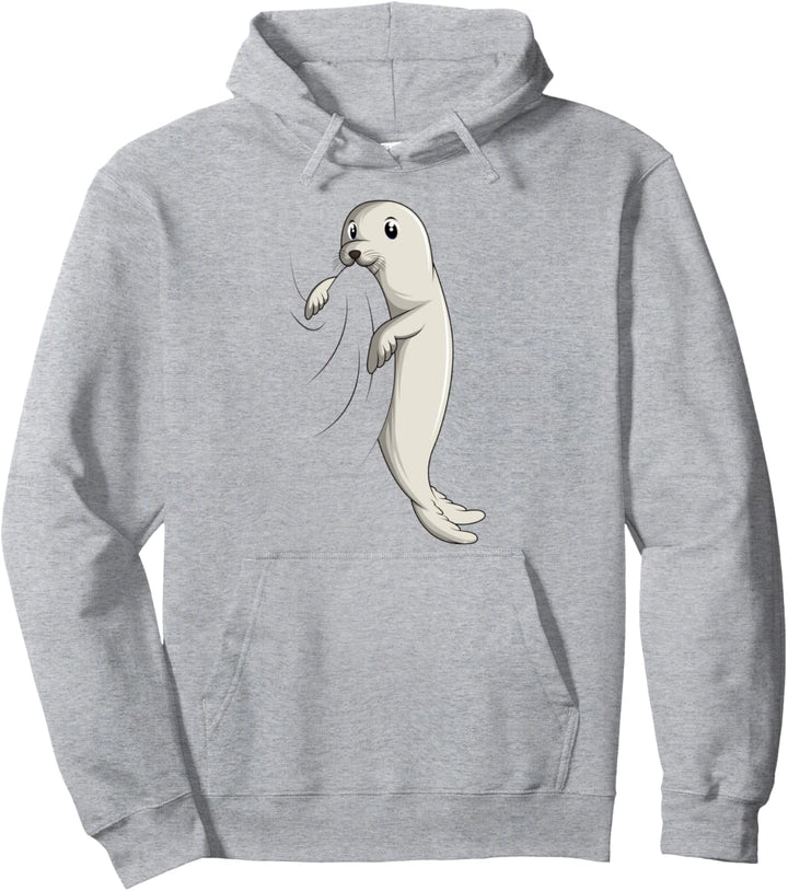 Robbe Seelöwe Seehund Robben Kinder Mädchen Jungen Damen Pullover Hoodie
