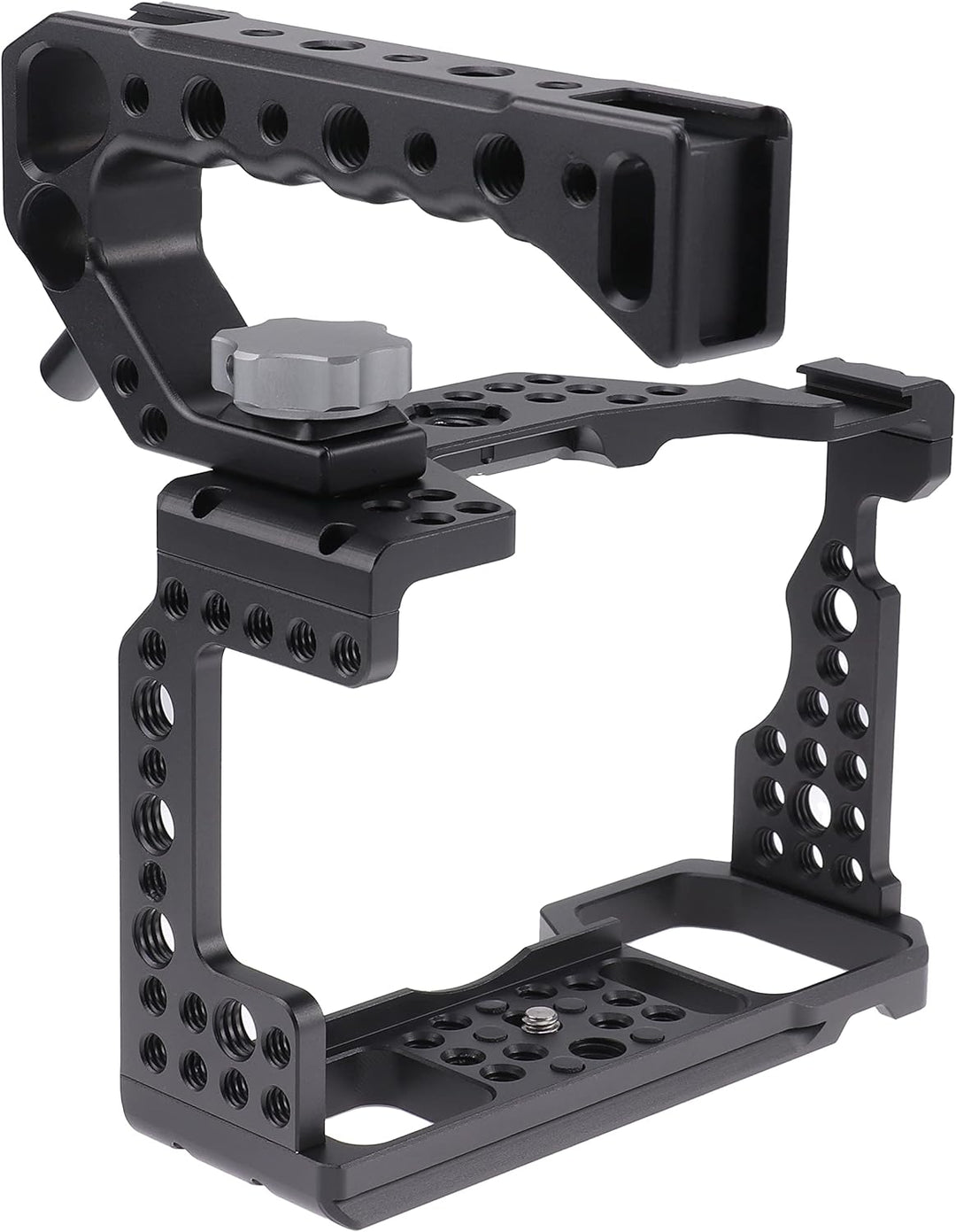 Hersmay Aluminum Camera Cage with Top Handle for Sony A7III/ A7RIII/ A9/ A7II Mirrorless Camera für