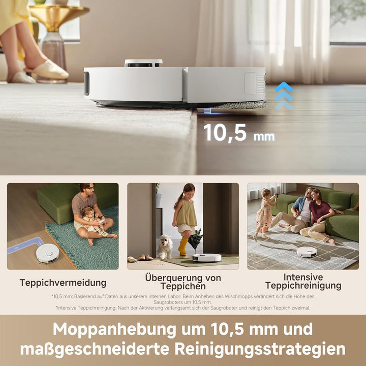 DREAME L10s Ultra Gen 3 Set staubsauger mit wischfunktion mit einer Saugkraft von 25.000 Pa, Seitenb