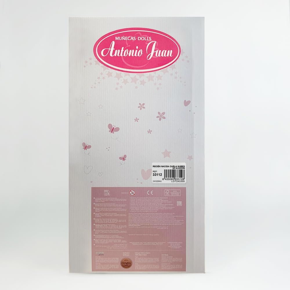 Muñecas Antonio Juan Carla Neugeborene Wolken aus Baumwolle, Mehrfarbig (33112)