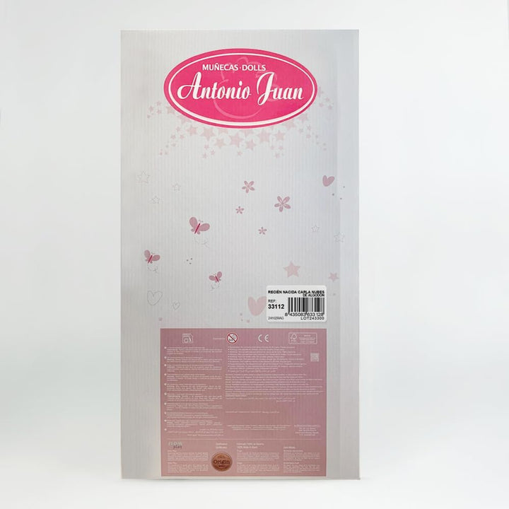 Muñecas Antonio Juan Carla Neugeborene Wolken aus Baumwolle, Mehrfarbig (33112)