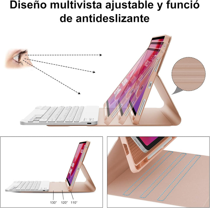 WINCHKING Tastatur für Lenovo Tab M11, 27,9 cm (11 Zoll), Hülle mit spanischer Tastatur, Bluetooth,