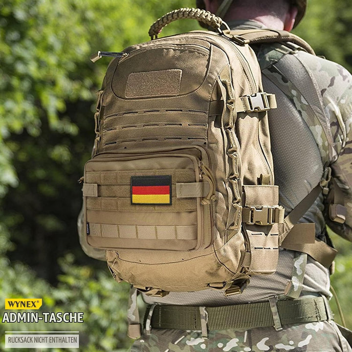 WYNEX Tactical Large Admin Pouch im Double Layer Design, Molle EDC EMT Utility Pouch mit Map Sleeve
