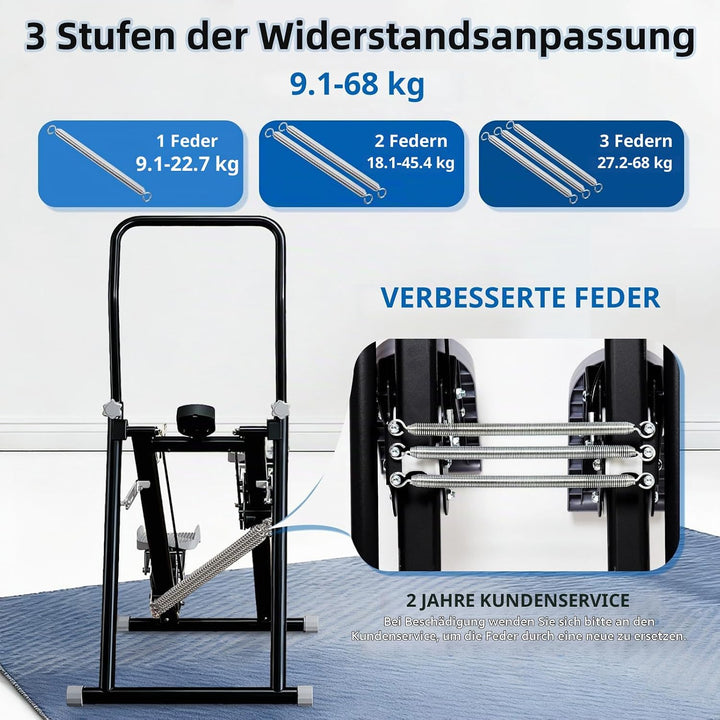 Stair Stepper für Zuhause, Stairmaster mit Einstellbarem 3 Stufen Widerstand für Ganzkörpertraining,
