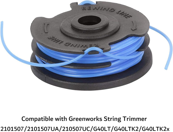 Greenworks Akku-Rasentrimmer G40LT mit 3 Stück Doppel-Fadenspule (Li-Ion 40 V 30cm Schnittbreite 700