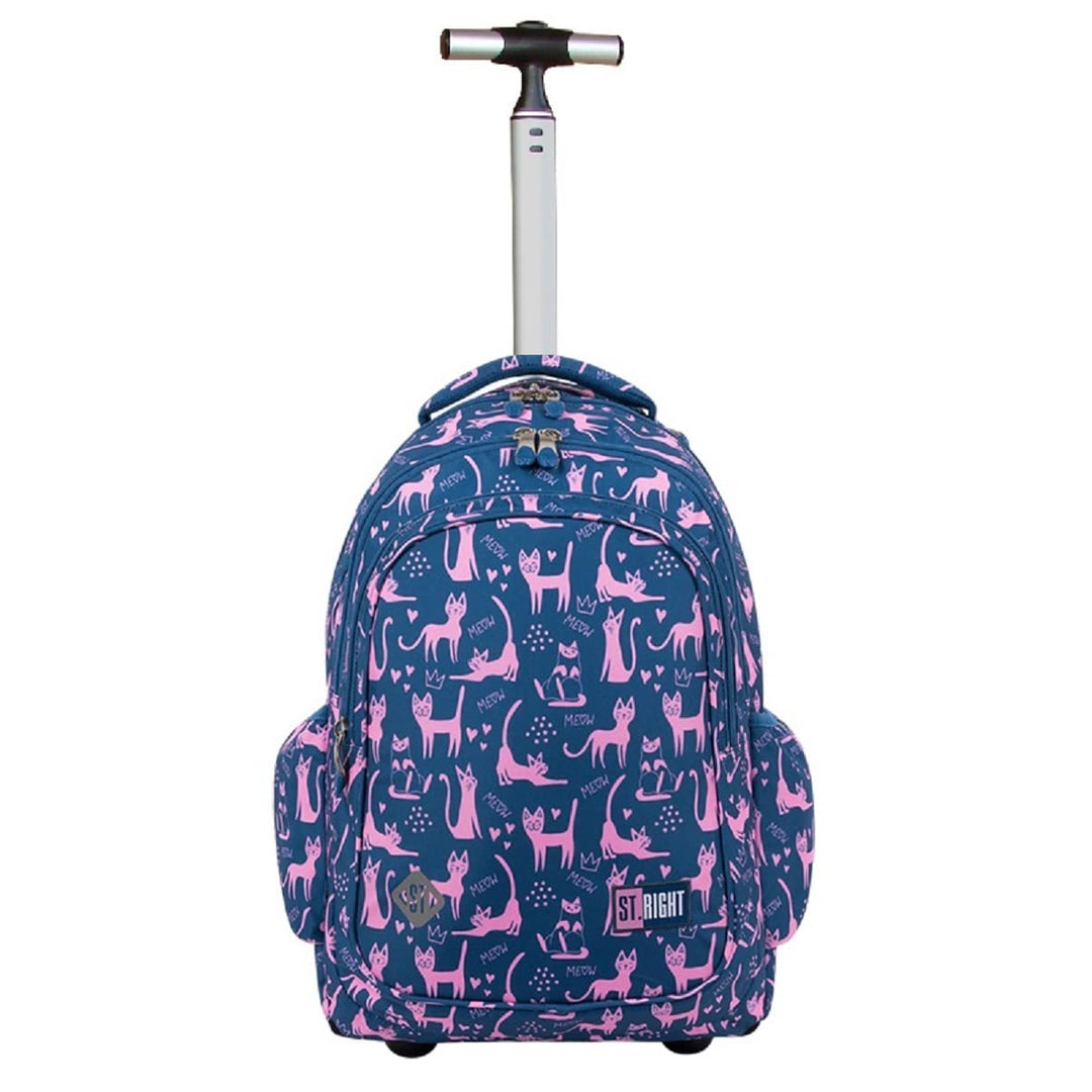 ST.Right LAZY CATS Rucksack Trolley Grundschule Medium Mädchen Damen Gross, blau, 48x34x20cm