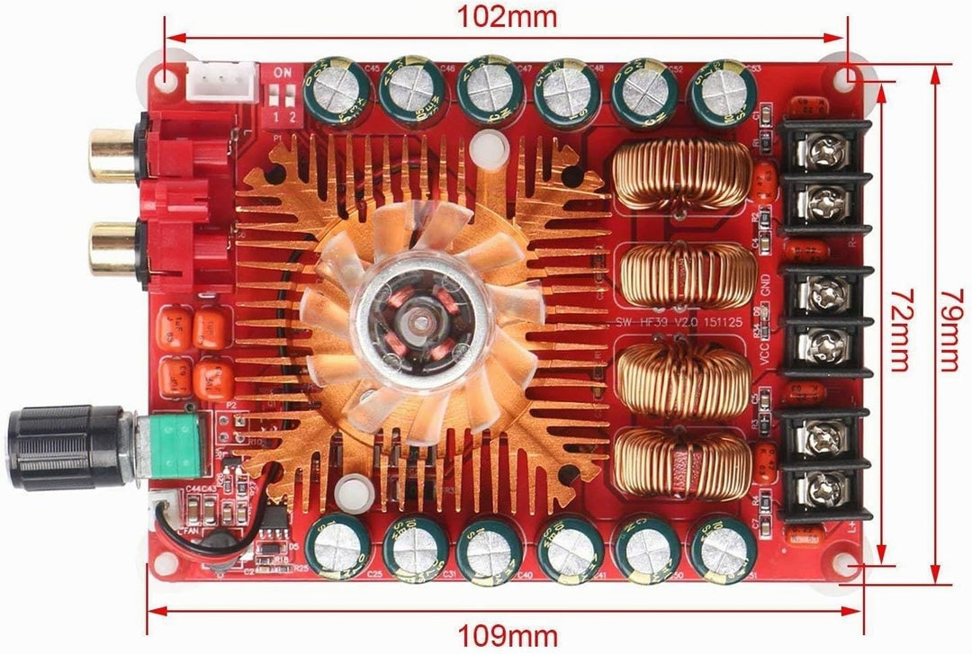 DollaTek TDA7498E 2x160W Dual Channel Audio Verstärker-Brett, Unterstützung BTL-Modus 1X220W Single