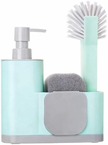 Vigar Monobloc Spülbecken Organizer mit Seifenspender, 4 Stück 4 Stück Türkis, 4 Stück Türkis