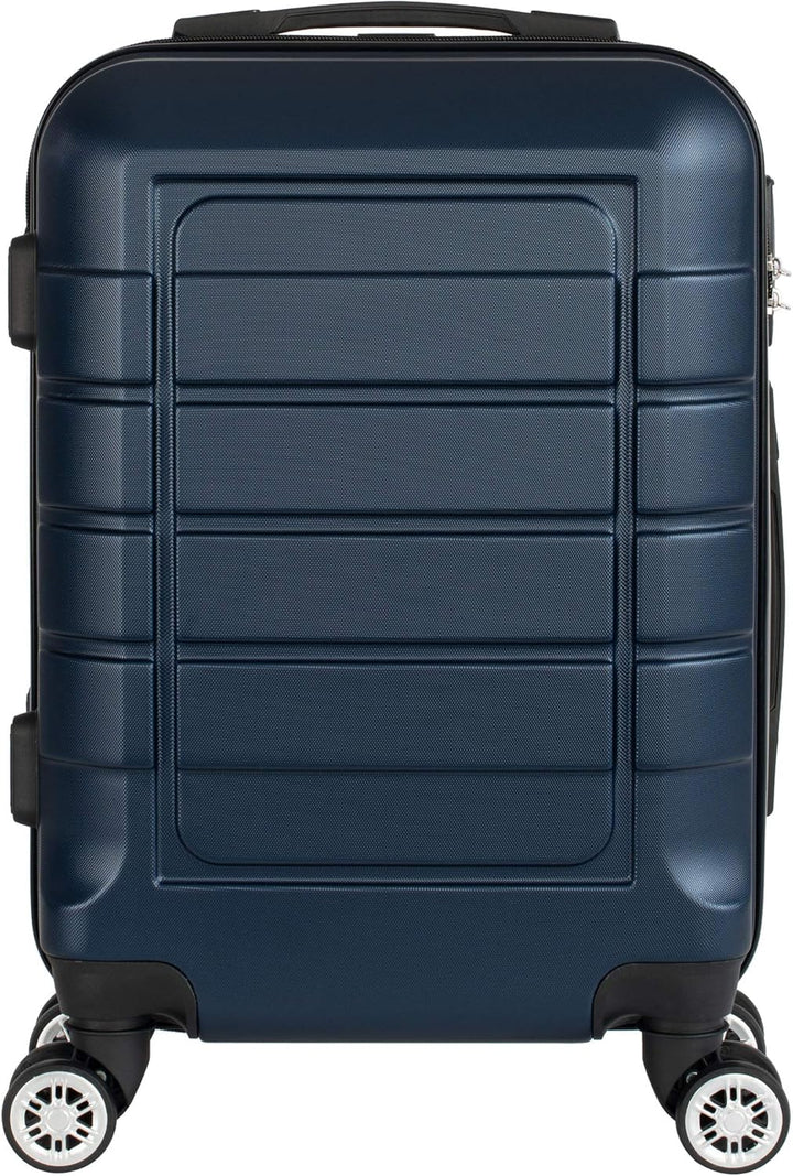 Cahoon - Hartschalen-Koffer Trolley Handgepäck Reisekoffer Kofferset 4 Rollen M-L-XL-Set 201 (dunkel