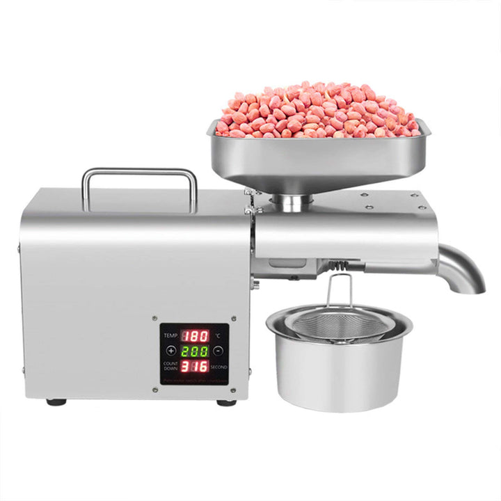 Ölpressmaschine Automatische Ölpresse 610W | Manuelle Maschine Öl Expeller 3-6 kg/h | Heiss-/Kaltöl-