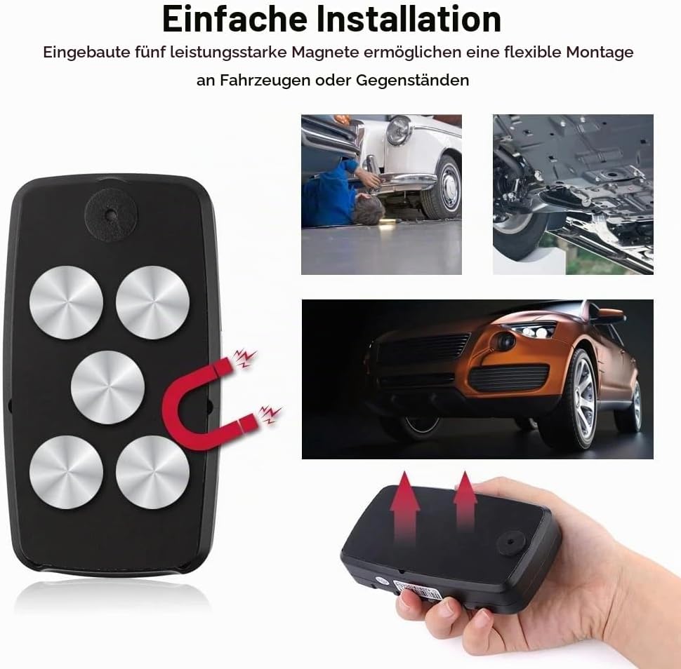Winnes 4G GPS Tracker Auto ohne ABO, Echtzeit Ortung, Geo-Fence &amp; Alarm (Vibration, Bewegung, Geschw