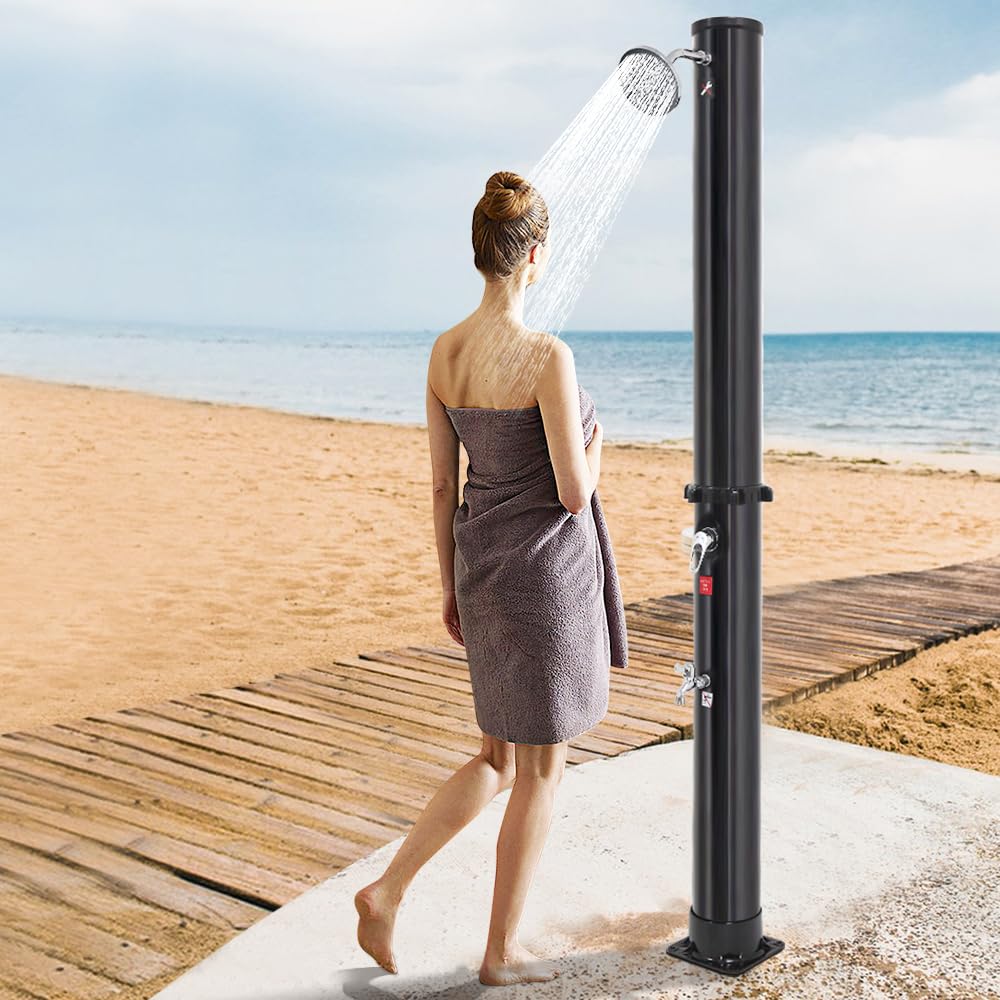 Kedia Gartendusche, Solar-Duschsäule, Aussendusche für Strand und Pool, Duschkopf um 180 ° drehbar (