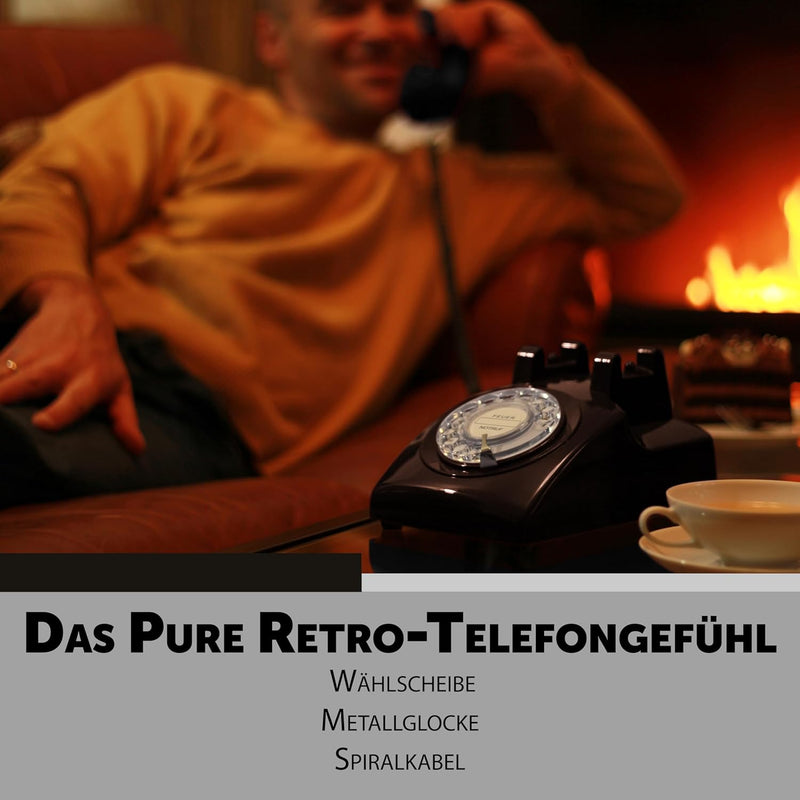 Retro Telefon Wählscheibe/Festnetztelefon Retro/Telefon mit Schnur/Telefon mit Wählscheibe/Telefon R