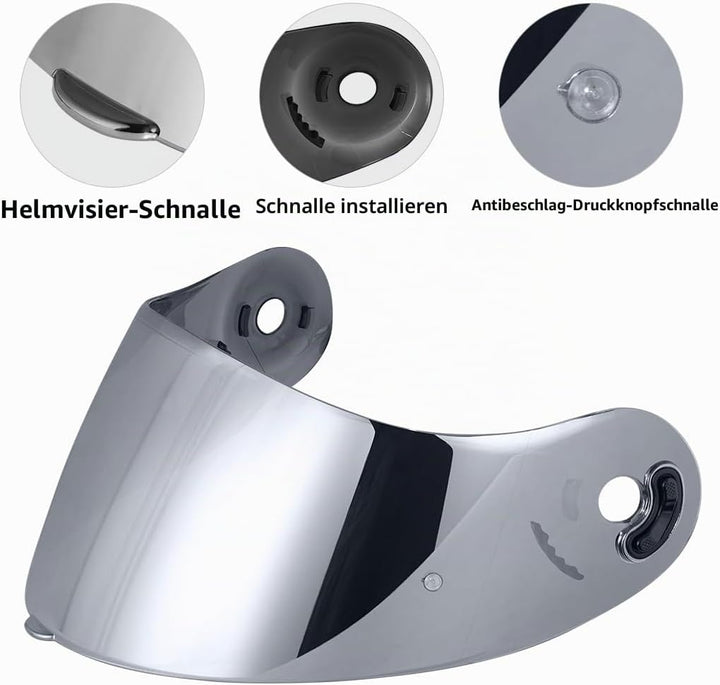Helmvisier für Xlite Nolan X-803 X-802 X-702 X-661 X603,Motorradhelm Visier,Motorrad Windschutz Helm
