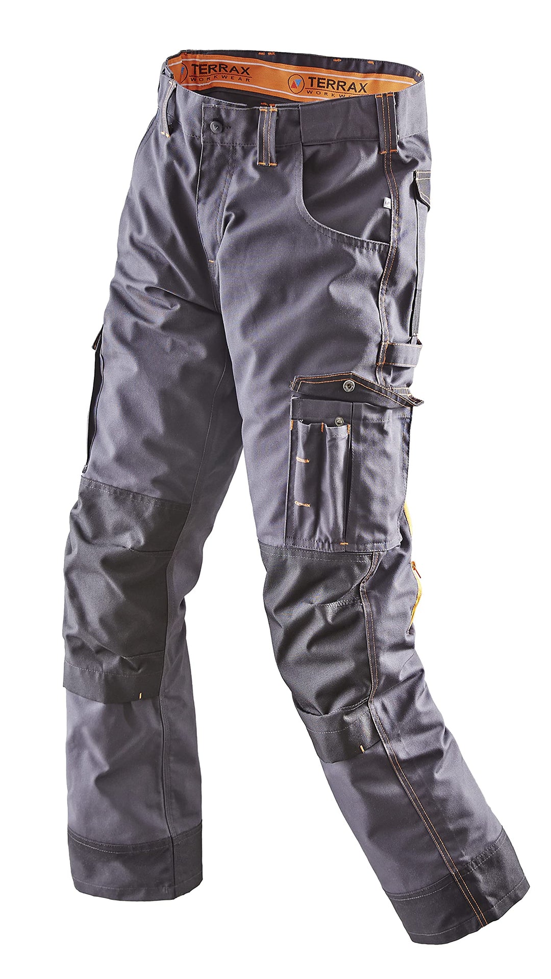 Terrax Workwear Herren Arbeitshose mit integriertem Gürtel - Bundhose mit zahlreichen Taschen 48 Sch