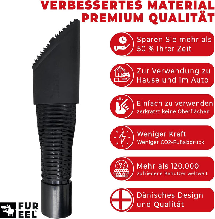 FUR-EEL Combo 1 | 1 x Fang, 1 x PRO, 1 Adapter | Professioneller Staubsaugeraufsatz zum Reinigen von