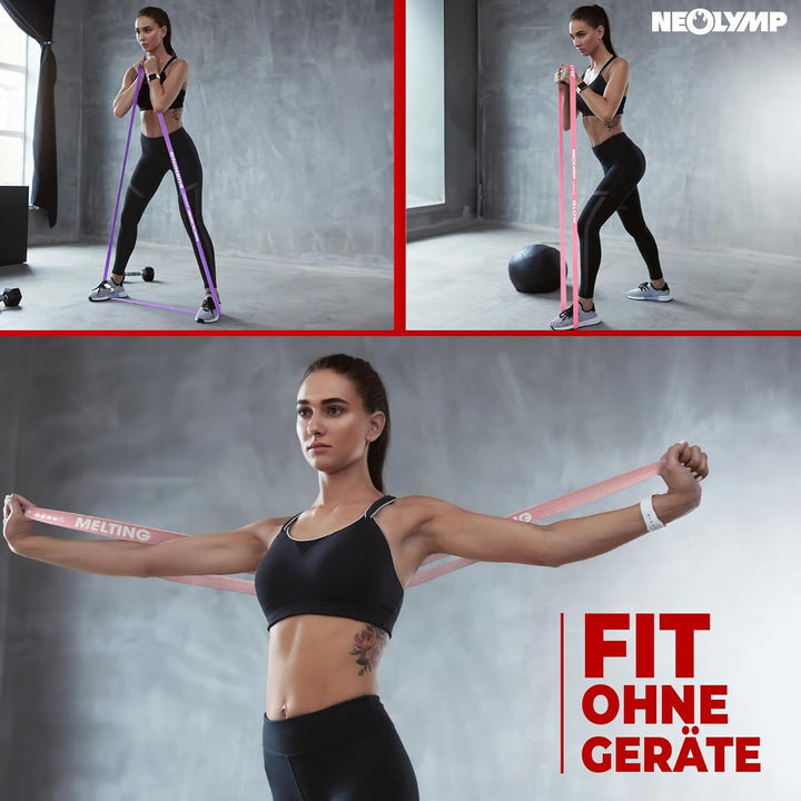 NEOLYMP Premium Fitnessbänder aus Baumwolle – Nachhaltige, waschbare Resistance Bands mit über 100 T