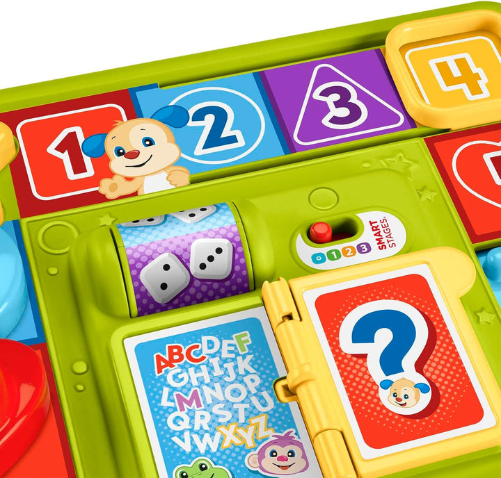 Fisher-Price Lernspass Motorik-Spielbrett - Brettpiel mit Smart-Stages-Lerninhalten, 40+ Liedern, Sä