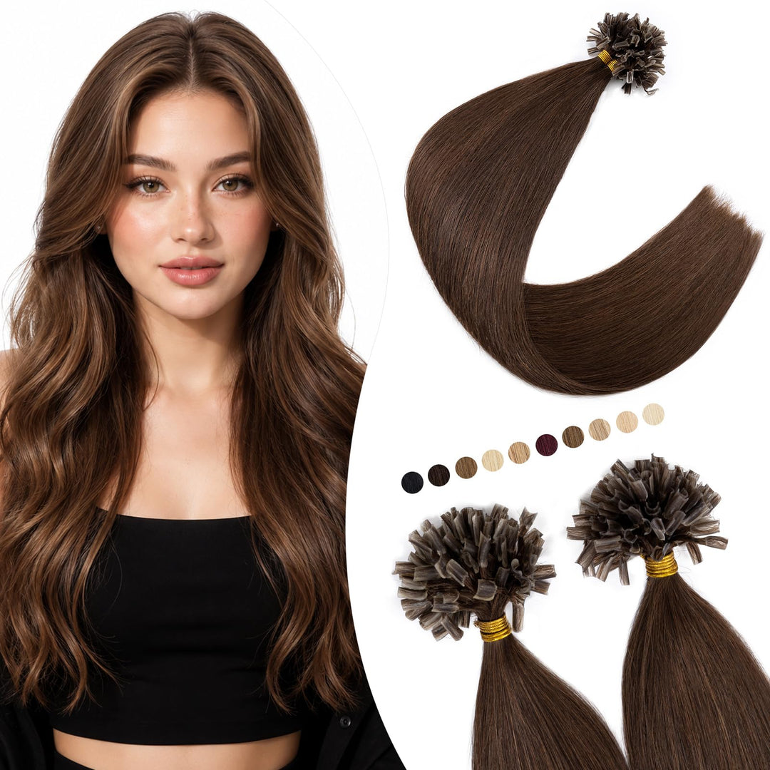 Elailite Extensions Bondings Echthaar 200 Strähne 55cm 