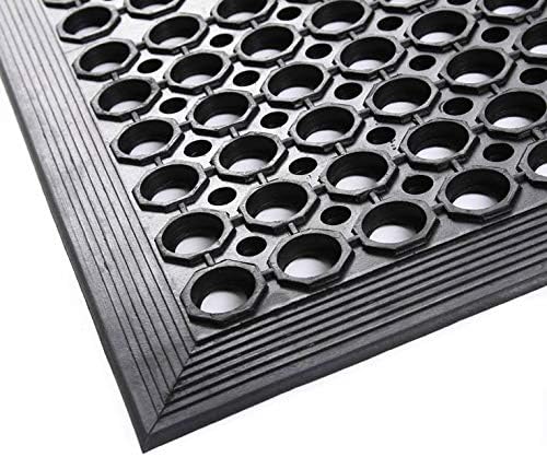 rg-vertrieb rutschfeste Gummimatte 90x150cm mit Rand | Robuste Ringgummimatte für Aussen- und Innenb