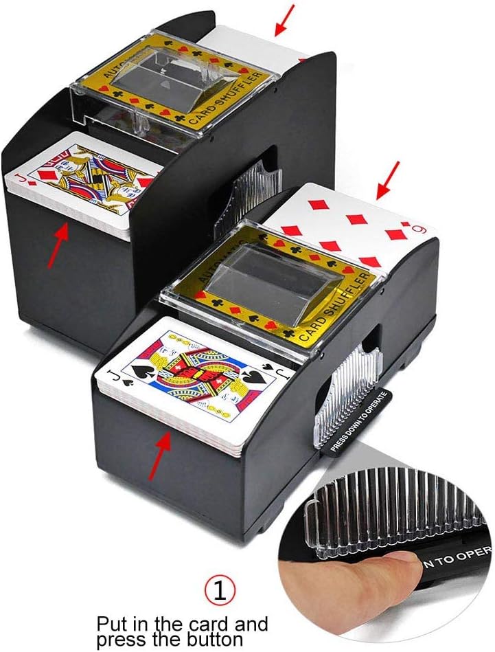 Clenp Automatischer Karten-Shuffler, Brettspiel-Spielkarten Elektrischer Automatischer Poker-Shuffle
