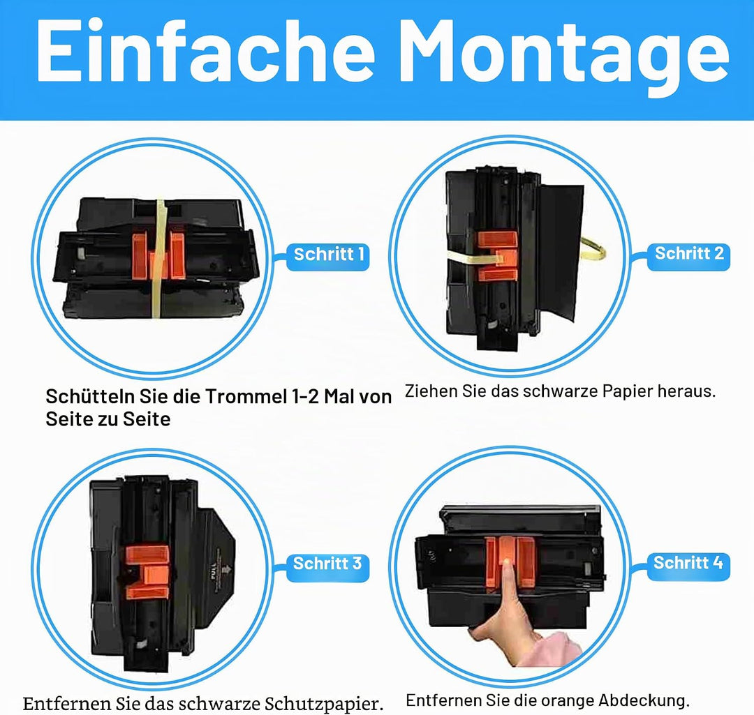 LCL Kompatibel Trommel B411 B431 B412 B432 MB461 44574302 Drum (1 Schwarz) Ersatz für Oki B411 B411D