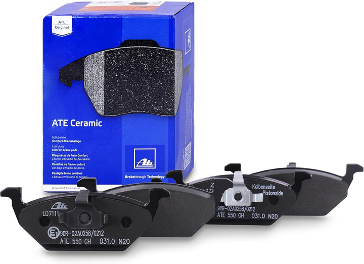 ATE Bremsenset Vorderachse inkl. Bremsscheiben vorne Ø 256 mm belüftet und Ceramic Bremsbeläge vorne