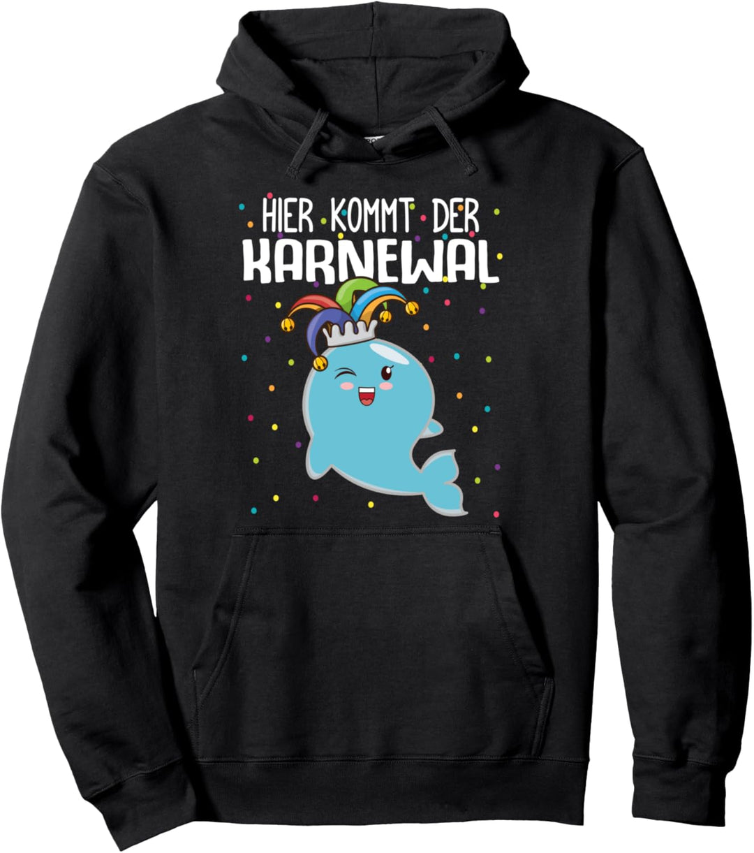 Karnewal Kostüm Fasching Karneval Wal Verkleidung Konfetti Pullover Hoodie
