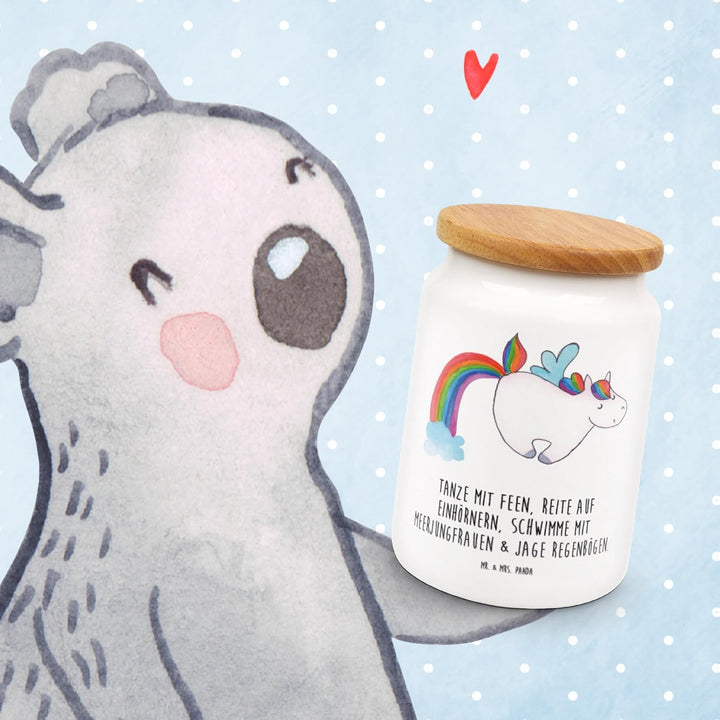 Mr. & Mrs. Panda Kaffeedose Einhorn Fliegendes Pferd - Geschenk, Realität, behälter, Unicorn, Glitze