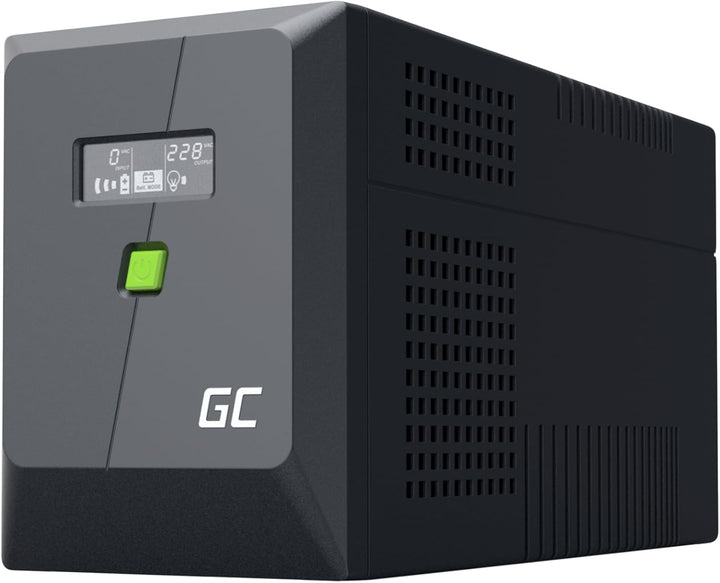Greencell UPS 1500VA 900W PowerProof mit LCD-Display – Modifizierte Sinuswelle, Stromschutz für Gerä