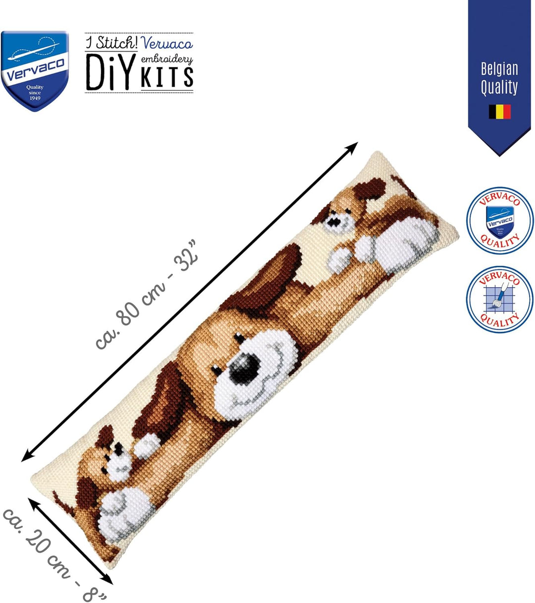 Vervaco Zugluftstopper Kreuzstich inklusive Material, Stoff, Multi