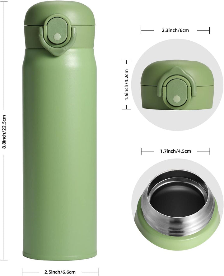 Olerd 500ML Thermosflasche, Edelstahl Trinkflasche, Doppelwandisolierung Thermosflask, Isolierflasch