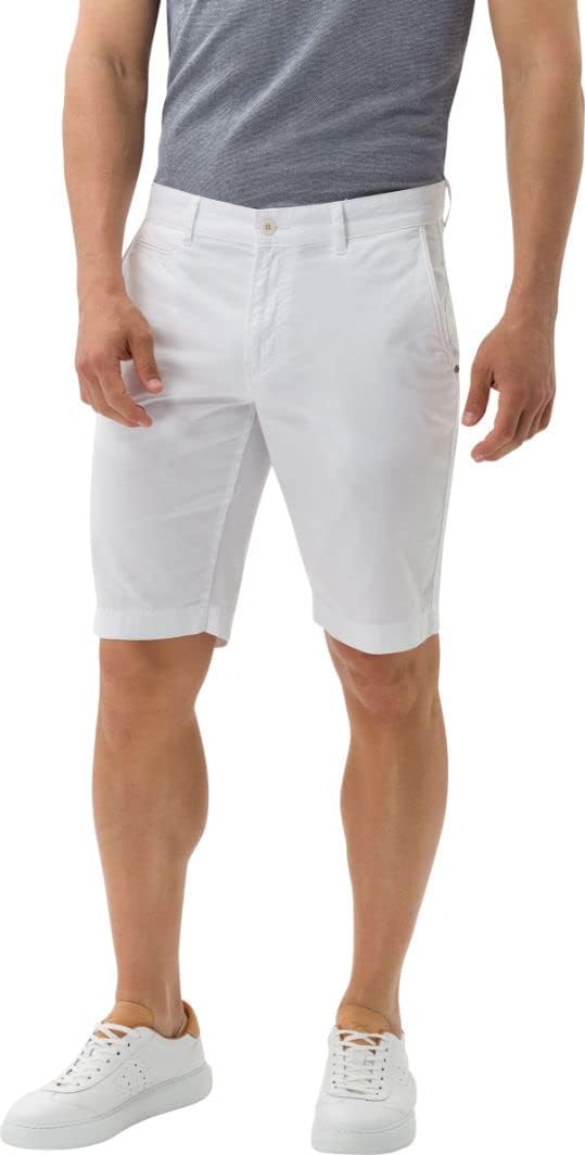 BRAX Herren Style Bari Bermudahose in Sportiver Chino-Optik Shorts, 32 Wei&#xDF; (White 99)
